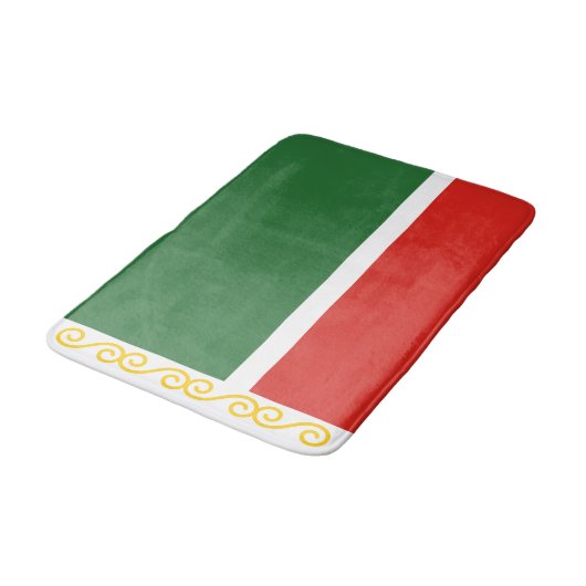 Tschetschenische Flagge Badematte (Schrägansicht)