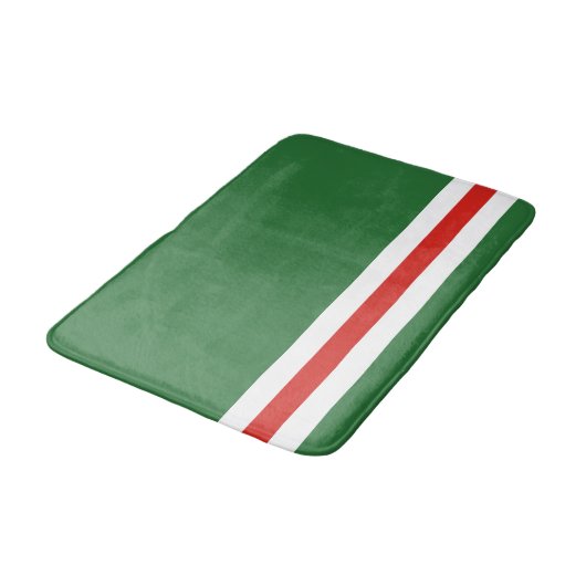 Tschetschenische Flagge Badematte (Schrägansicht)