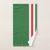 Tschetschenische Flagge Badhandtuch Set (Handtuch)