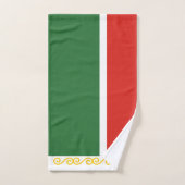 Tschetschenische Flagge Badhandtuch Set (Handtuch)