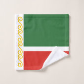 Tschetschenische Flagge Badhandtuch Set (Waschlappen)