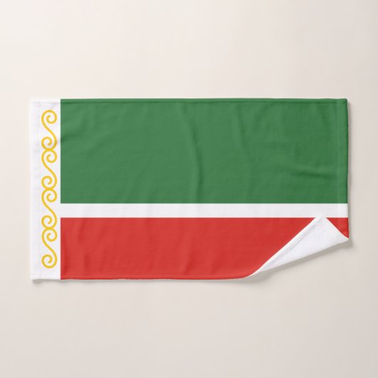 Tschetschenische Flagge Badhandtuch Set (Handtuch)