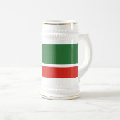 Tschetschenische Flagge Bierglas (VorderseiteRechts)