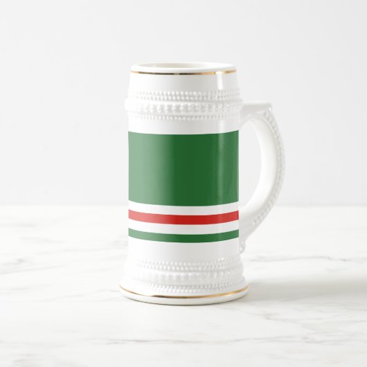Tschetschenische Flagge Bierglas (VorderseiteRechts)