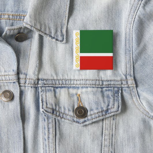 Tschetschenische Flagge Button (Beispiel)