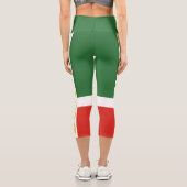 Tschetschenische Flagge Capri Leggings (Rückseite)