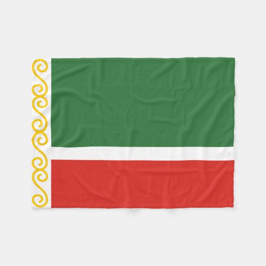 Tschetschenische Flagge Fleecedecke (Vorderseite (Horizontal))