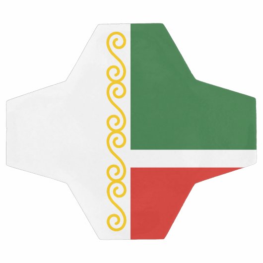 Tschetschenische Flagge Fußball (Flach)