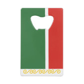 Tschetschenische Flagge Geldbeutel Flaschenöffner (Rückseite)