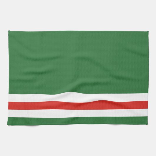 Tschetschenische Flagge Geschirrtuch (Horizontal)