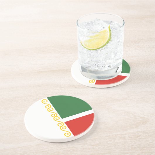 Tschetschenische Flagge Getränkeuntersetzer (Seite)