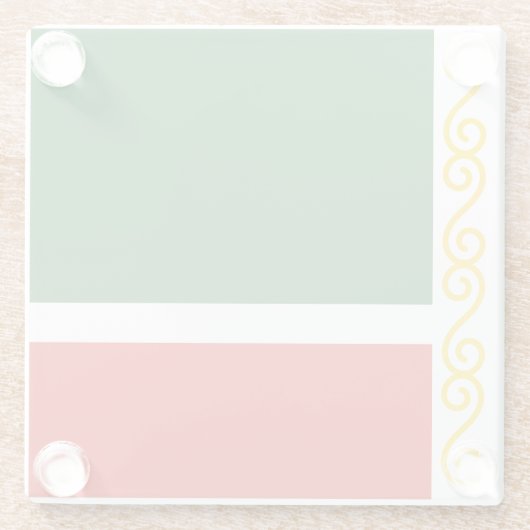 Tschetschenische Flagge Glasuntersetzer (Rückseite)