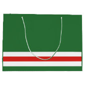 Tschetschenische Flagge Große Geschenktüte (Rückseite)