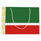 Tschetschenische Flagge Große Geschenktüte (Rückseite)
