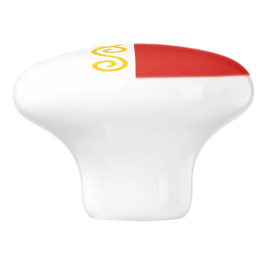 Tschetschenische Flagge Keramikknauf (Seitenansicht)