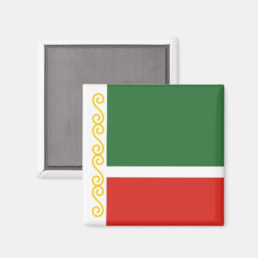Tschetschenische Flagge Magnet (Vorderseite/Rückseite)