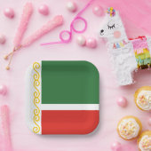 Tschetschenische Flagge Pappteller (Party)