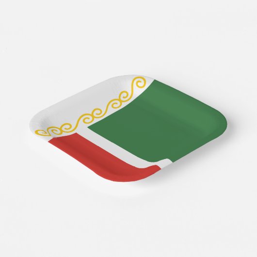 Tschetschenische Flagge Pappteller (Gewinkelt)