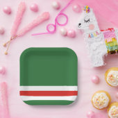 Tschetschenische Flagge Pappteller (Party)