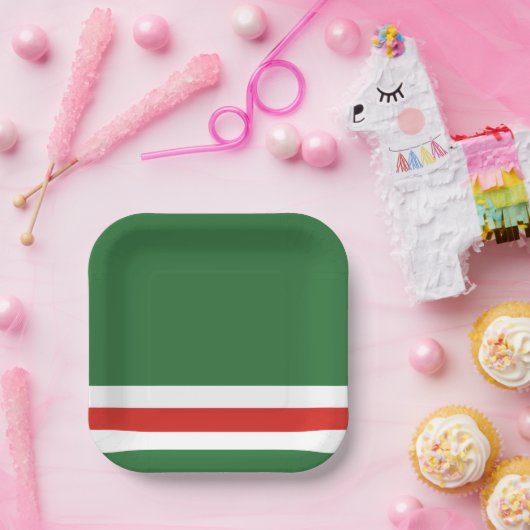 Tschetschenische Flagge Pappteller (Party)