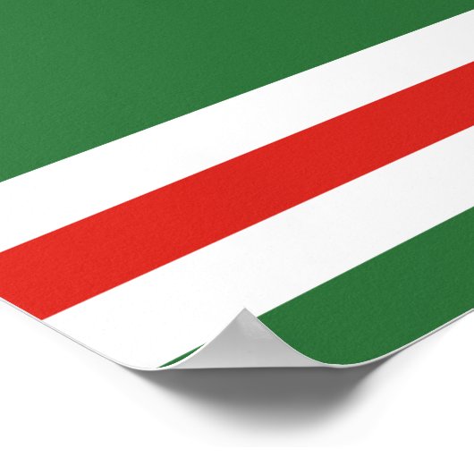 Tschetschenische Flagge Poster (Ecke)