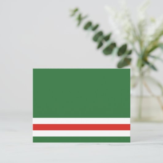 Tschetschenische Flagge Postkarte (Stehend Vorderseite)