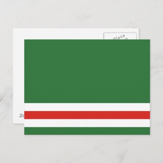 Tschetschenische Flagge Postkarte (Vorne/Hinten)