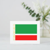 Tschetschenische Flagge Postkarte (Stehend Vorderseite)