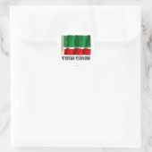 Tschetschenische Flagge Runder Aufkleber (Tasche)