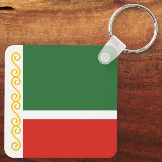 Tschetschenische Flagge Schlüsselanhänger (Rückseite)