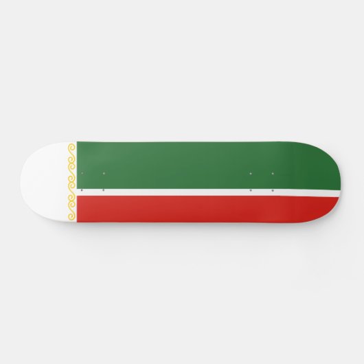 Tschetschenische Flagge Skateboard (Horizontal)