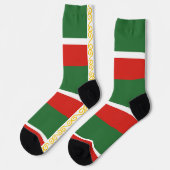 Tschetschenische Flagge Socken (Linkes Detail)