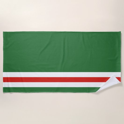 Tschetschenische Flagge Strandtuch (Vorderseite)