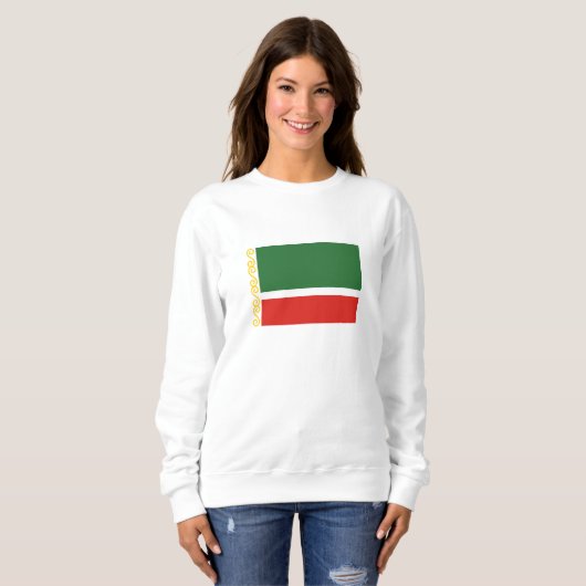 Tschetschenische Flagge Sweatshirt (Vorne ganz)