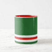 Tschetschenische Flagge Zweifarbige Tasse (Mittel)