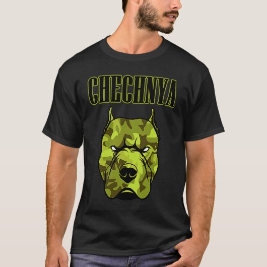 Tschetschenischer Pitbull Tschetschenien Kämpfer T T-Shirt (Vorderseite)