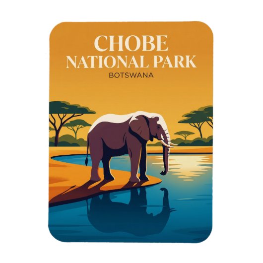 Tschobe-Nationalpark Botswana Magnet (Vertikal)