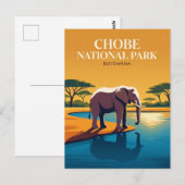 Tschobe-Nationalpark Botswana Postkarte (Vorne/Hinten)