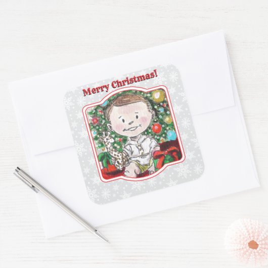 TSCHR1 QUADRATISCHER AUFKLEBER (Umschlag)