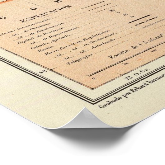 Tschubut, Argentinien Poster (Ecke)