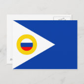 Tschukotka-Fahne Russische Republik Postkarte (Vorne/Hinten)