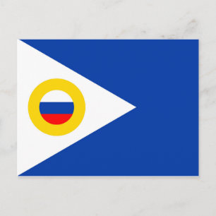 Tschukotka-Fahne Russische Republik Postkarte