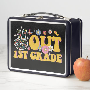 Tschüss 1. Klasse Groovy letzter Schultag Metall Brotdose