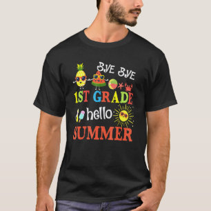 Tschüss 1. Klasse Hallo Sommer Schüler Lehrer T-Shirt