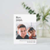 Tschüss, 2020. Funny Modern Foto Feiertagskarte (Stehend Vorderseite)