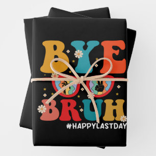 Tschüss Bruder Lehrer Froher Letzter Schultag Somm Geschenkpapier Set