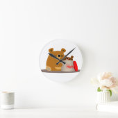 Tschüss dir Honey! Niedlicher Cartoon Bear Wall Cl Runde Wanduhr (Zuhause)