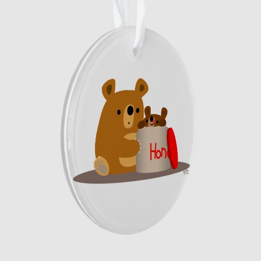 Tschüss dir Honey! Niedlicher Cartoon Bears Akryll Ornament (Vorderseite)