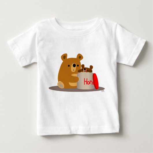 Tschüss dir Honey! Niedlicher Cartoon Bears Baby T Baby T-shirt (Vorderseite)