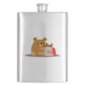 Tschüss dir Honey! Niedlicher Cartoon Bears Classi Flachmann (Vorderseite)